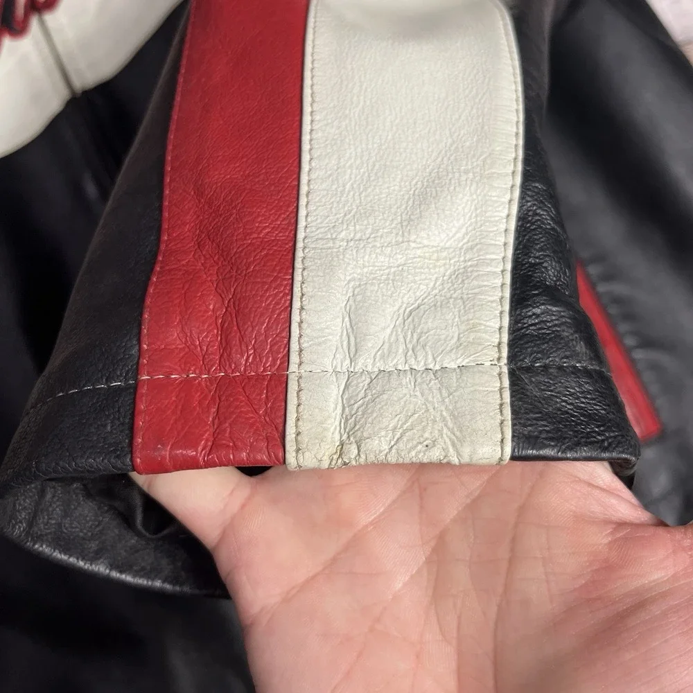 Dale Earnhardt Jr Jacket Men's Size XL Vintage Wilson Leather NASCAR Racing